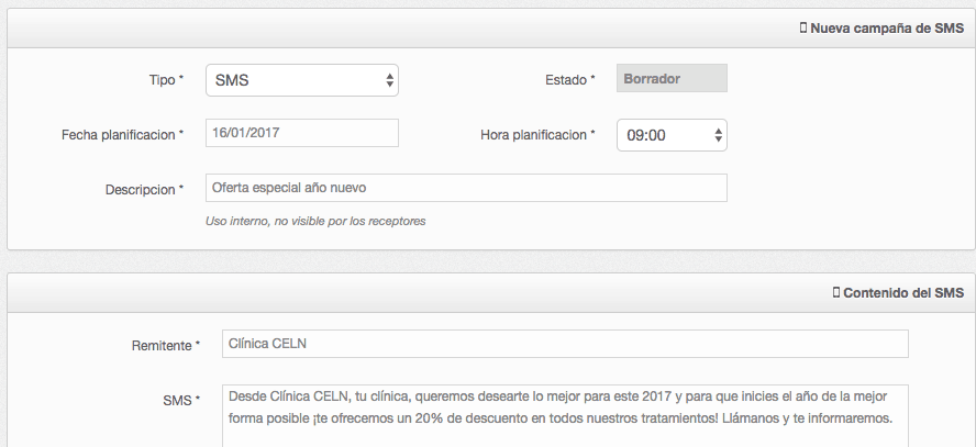 marketing_sms Listado de documentos en gestión de pacientes
