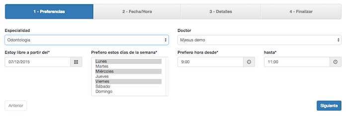 Portal para solicitudes de cita por internet Petición cita por internet en software de citas médicas
